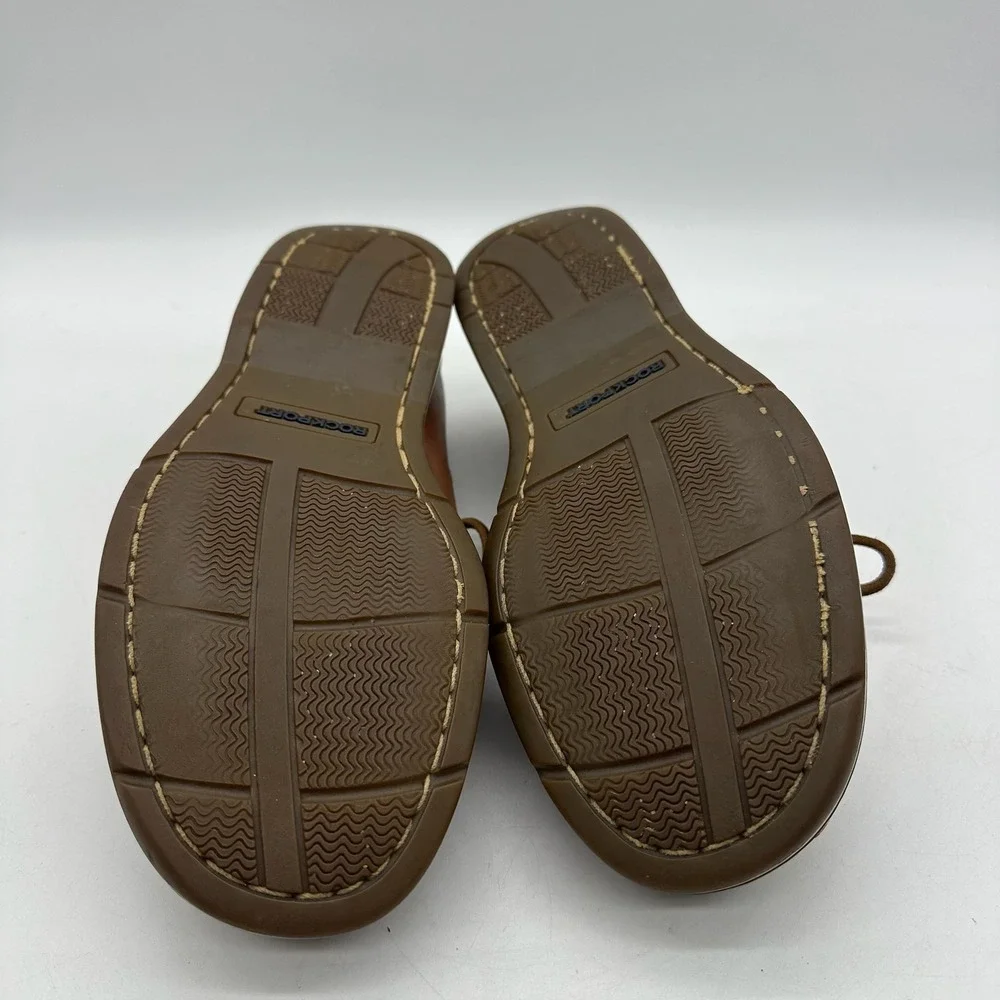 Rockport APM2664F Men's Size 9M‎ Brown Leather Boat Shoes Dock Footwear